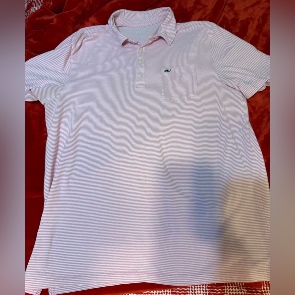 Vineyard Vines Men's Light Pink Edgertown Polo Shirt